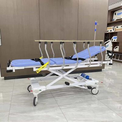 China Emergency Stretcher Trolley Hydraulic Emergency Trolley Medical Product Wheelchair transfer bed for sale