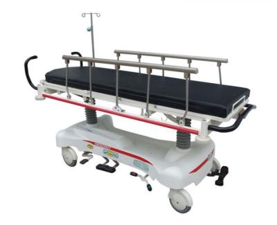 China Steel Black Hospital Deluxe Stretcher Cart Removable with Four Casters for sale