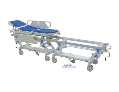 China Water Proof Emergency Patient Trolley Central Brake PU Cover Transportation Cart for sale