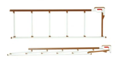 China OEM Hospital Bed Side Rail Guard With Aluminum Alloy Lightweight 1360*420mm for sale