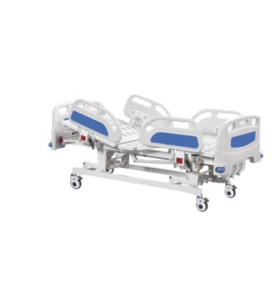 China Three Crank Patient Bed Manual Hospital Bed With  Luxurious Central Locking Castors for sale