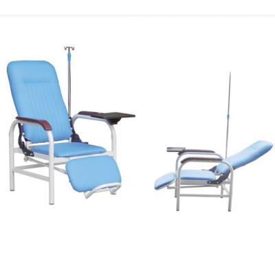 China Hospital Use Blood Transfusion Chair Medical Chair Drainage Pole And Dining Panel Optional for sale