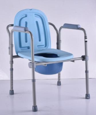 China Folding Design Potty Chair Commodes Gray Color Material Copper Pipe Frame for sale