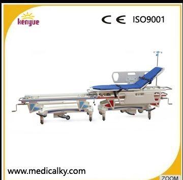 China Aluminum Alloy Patient Medical Stretcher Bed Emergency Transfer Stretcher Trolley for sale