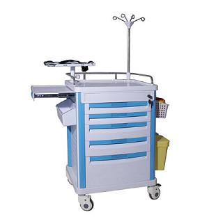 China Plastic Steel Frame Multifunction Mobile 960mm Medical Trolley Cart Trolley for sale