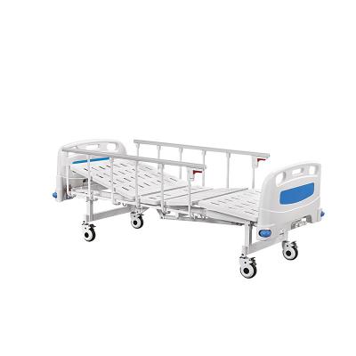 China ISO And CE Certificate Two Crank Manual Hospital  Bed Medical Care Nursing Bed for sale