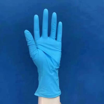 China Tamaños materiales del nitrilo hospital-específico azul de los guantes disponibles tres en venta