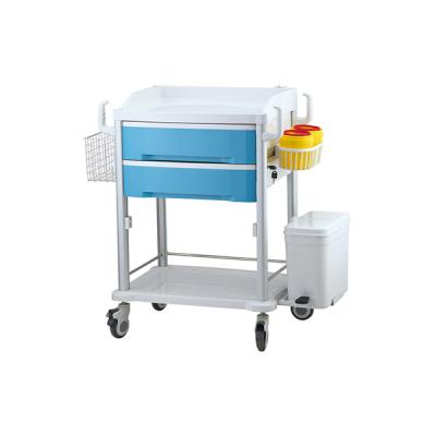 China ABS Medical Trolley On Wheels Medicine Dispensing Crash Cart Hospital for sale