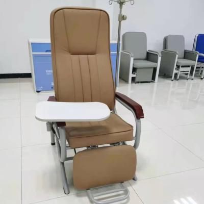 China Angle freely adjustable brown hospital infusion chair PU material for sale