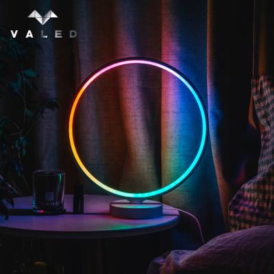 China 2021 EUROPEAN hot sale circle bedside table lamp aura mood lamp light for home party for sale