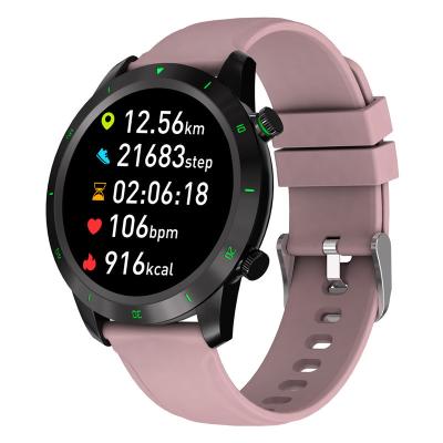 China MP3 Playback 1.28inch Round Screen Fitness Smartwatch With Reminder Heart Rate Monitor Smart Watch With Sedentary Silicone Strap for sale