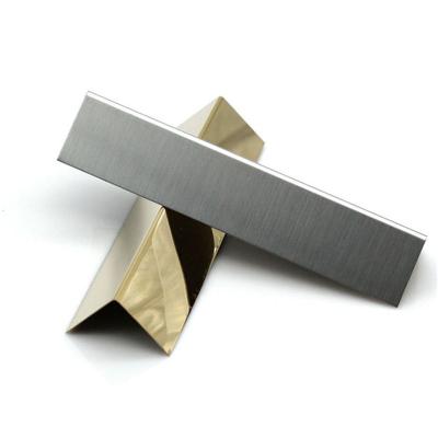 China Modern Ceramic Edge Guard V L Shape Stainless Steel Tile Trim Profile for sale