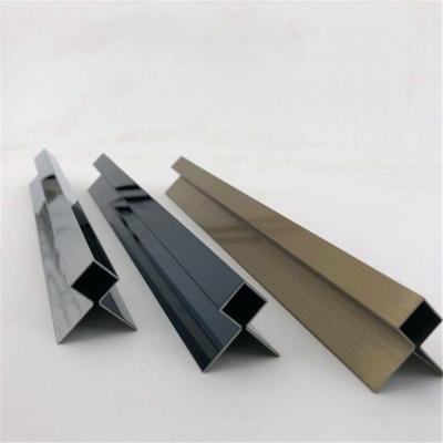 China 2.4m Length Modern Stainless Steel 304 Open Edge Tile Trim Malaysia for sale