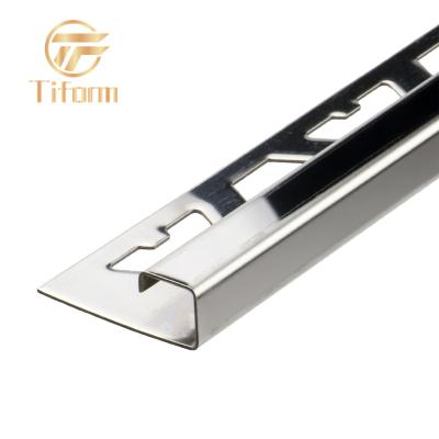 China Customized modern profile ss201 304 316 modern decorative stainless steel square tile protective edge trim for sale