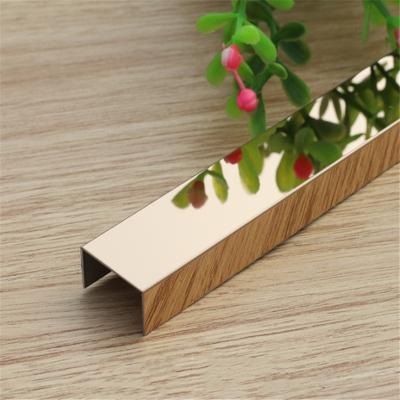 China Modern Sizes All 201 304 V Groove Stainless Steel Tile Trim U Profiles Manufacturing for sale