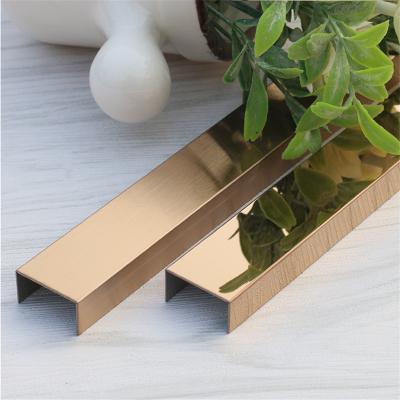 China OEM Modern Service Stainless Steel Tiles Trim U C Profile Brass Channel For Tile Transition for sale