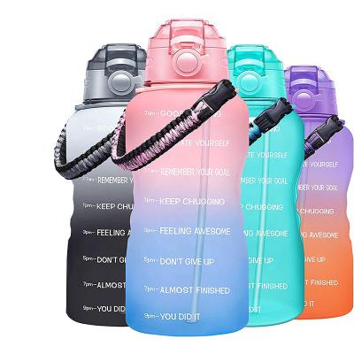 China Promotional Re-Usuable Water Bottle Half Gallon Free Water Bottle BPA Free Water Bottle With Straw - 64 oz for sale