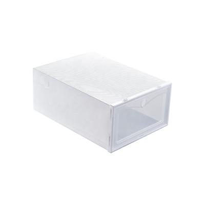 China Sustainable Thick Plastic Clear Sour Lead Transparent Arcyic Shoe Box Side Open Door for sale