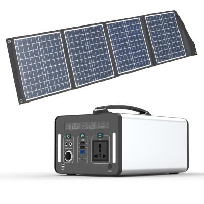 China Type C 1000w Portable Power Station Generator 1000w Backup Solar Power Station Kit With Ssolar Panels for sale