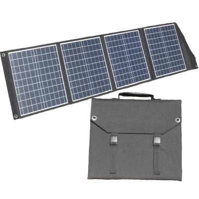 China Waterproof 100W Solar Panel Module Power Generation Panel Photovoltaic Energy Storage System Charging 4 Flexible Folding Package 538*1338mm for sale