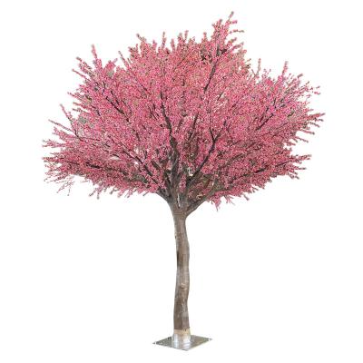 China Artificial Garden Peach Blossom Blossom Tree Realistic Artificial Tree Decoration Tall For Landscaping And Decking for sale