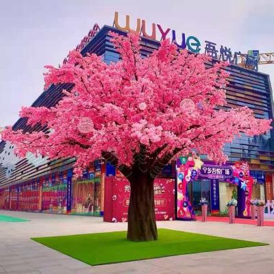 China Cherry Blossom Tree Big Artificial Fake Realistic Sakura Flower Tree Indoor Tree For Outdoor Wedding Decoration for sale