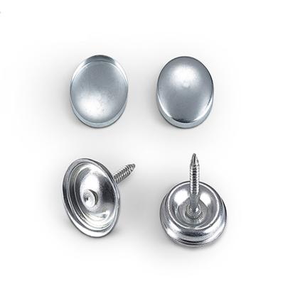 China 2020 Hot Selling Dry Cleaning Galvanize Canvas Cover Button With Metal Back Nail for sale