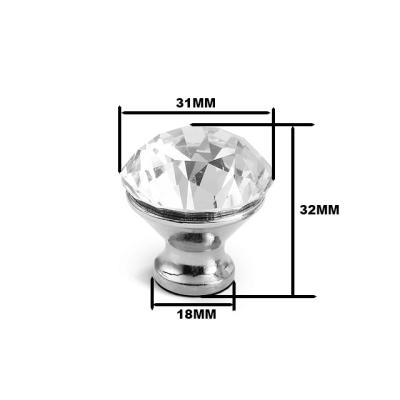 China Modern Hot Selling Crystal Round Ball Shape Knob Handle For Furniture Upholstery Decoration for sale