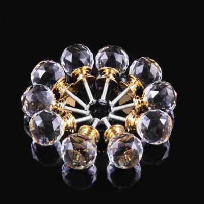 China Durable / Factory Supply 25mm Eco-Friendly Customized Beautiful Color Upholstery Decorative Crystal Knob For Drawer for sale