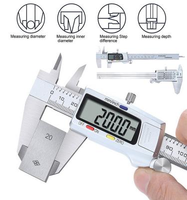 China External Electronic Measuring Tool Stainless Steel Digital Vernier Caliper Metal Micrometer Measuring Calipers Demension Digital Inner Diameter Tool for sale