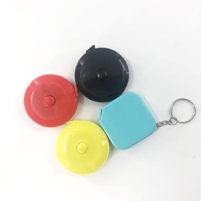 China Retractable Soft Body Leather Portable Flexible Bulk Colored Thumb Tape Measure With Case for sale