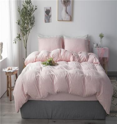 China Home Choice Nondisposable Cotton Bedspread Pink Color Sheets Set 100% Cotton for sale