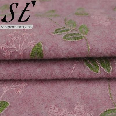 China 480g/m Plain Embroidery Floral Wedding Single Embroidery Soft 130cm Soft Knitted Cotton Fabric For Woman Dress for sale