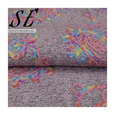 China High quality custom winter soft Ac/p/n: 50/40/10 knit printed stock fabric, silk knit fabric for sale