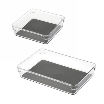 China Non-slip Clear Plastic Freshness Preservation Kitchen Refrigerator Overcasting Food Storage Box for sale