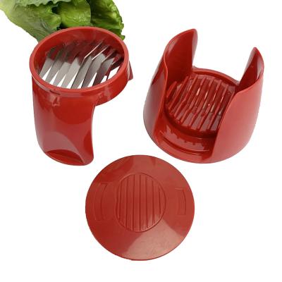 China Hand Viable Manual Kitchen Instrument Kitchen Tomato Cleaver Cutter Slicer Plastic Tomato Cutter for sale