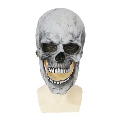 China New Halloween Viable Adult Skeleton Mouth Funny Horror Movable Mask Dinosaur, Party, Scary Mask Three Colors Halloween Gifts for sale