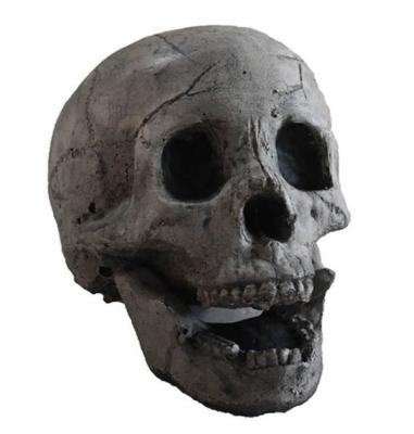 China Viable Skull Props Skull Faced Horror Simulation Simulation Party Decoration Barbecue Stove Decor Ceramic Skull Halloween Ornaments for sale