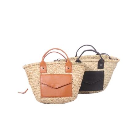 China 2021 new Mitsubishi grass water grass craft straw diagonal bag fashion palm leaf shoulder launched European and American women bag beach bag for sale