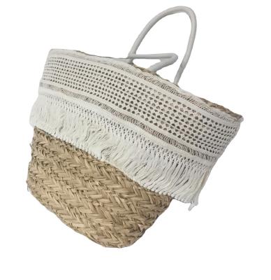 China Wholesale Ellyson Women Summer Grass Straw Tote Beach With Sea Straw Tote Tassel Purse Beach Clutch Bags for sale