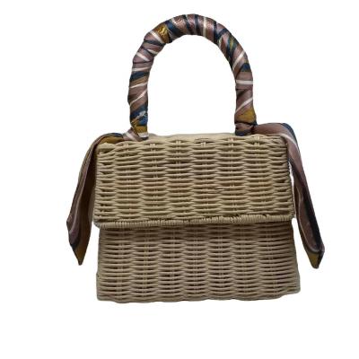 China Environmentally Friendly Rattan Summer Vacation Leisure Rattan Handwoven Women Handbags for sale