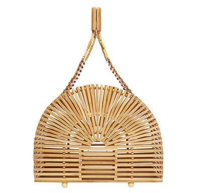 China Natural Chic Handmade Round Purse Straw Bag Bamboo Bag Handwoven Boho Rattan Women Eco-friendly Fashion Eco-Friendly for sale