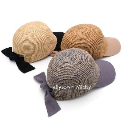 China Handmade Straw Hats New Wholesale Beach Lafite Straw Hats Hat Ladies Spring And Sun Visor Korean Summer Fashion for sale