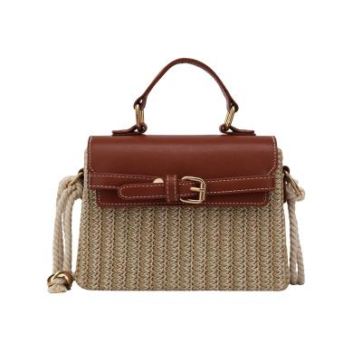 China 2021 Lady Women Fashion Bag Vintage Straw Handbags Shoulder Bag for sale