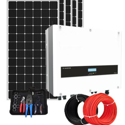 China Home Easy To Install Full 3000w 3kw On Grid Home Lighting Solar Power System for sale