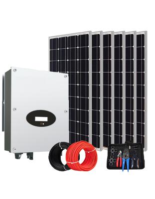 China Home 5 kw on grid solar power system complete set 5000watt solar power system with growatt 5000w solar inverter for sale