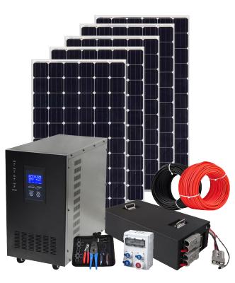 China 5000w home off grid solar power system mini home station 5kw off grid home electricity solar power system for sale