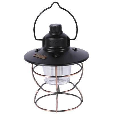 China Popular Camping Outdoor Rise Metal Led Portable Outdoor Led Lights Retro Camping Dimmable Tungsten Lantern Lamp For Party Festival for sale