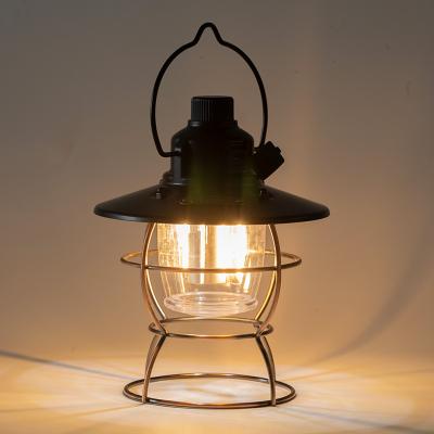 China Mini Retro Iron USB Camping White Warm Light Atmosphere Outdoor Rise Fill Party Lighting LED Camping Lantern for sale