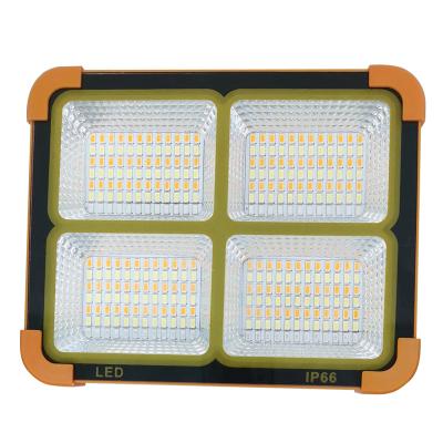 China Outdoor Multifunctional Waterproof Portable High Lumen Flood Light IP66 Lamp Convenient Solar High Camping Solar Work Light for sale